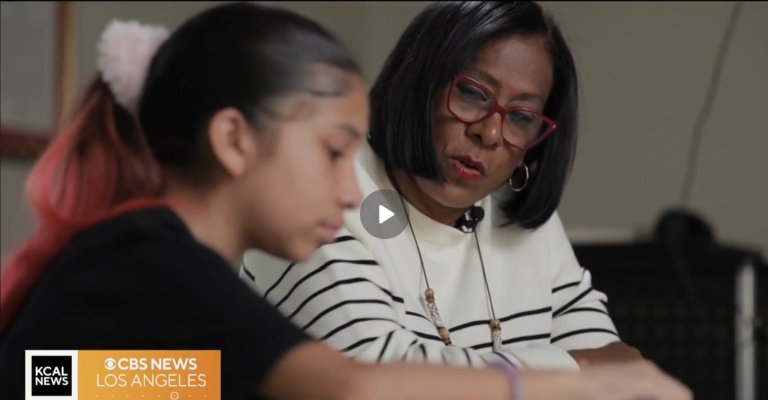 Pat Harvey and KCAL News at Sycamores